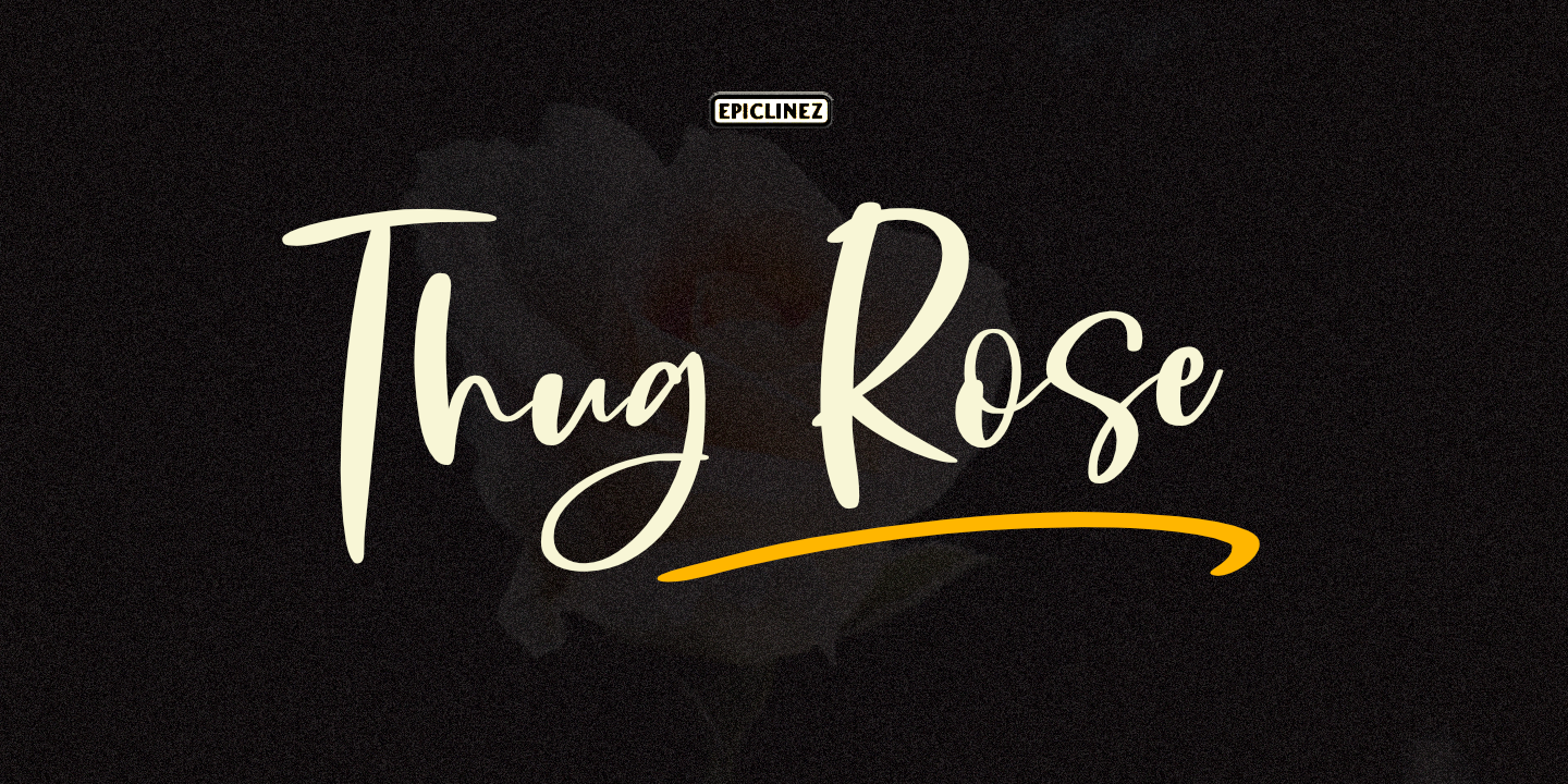 Ejemplo de fuente Thug Rose Regular